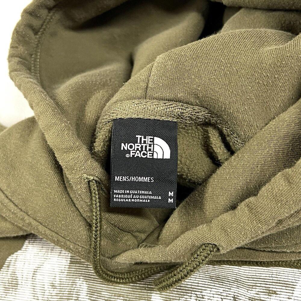 The North Face Pull Over Hoodie Bear Logo Spell Out Sz Medium M Green - Picture 4 of 9